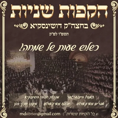הקפות שניות דושינסקיא תשפ״ו cover
